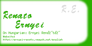 renato ernyei business card